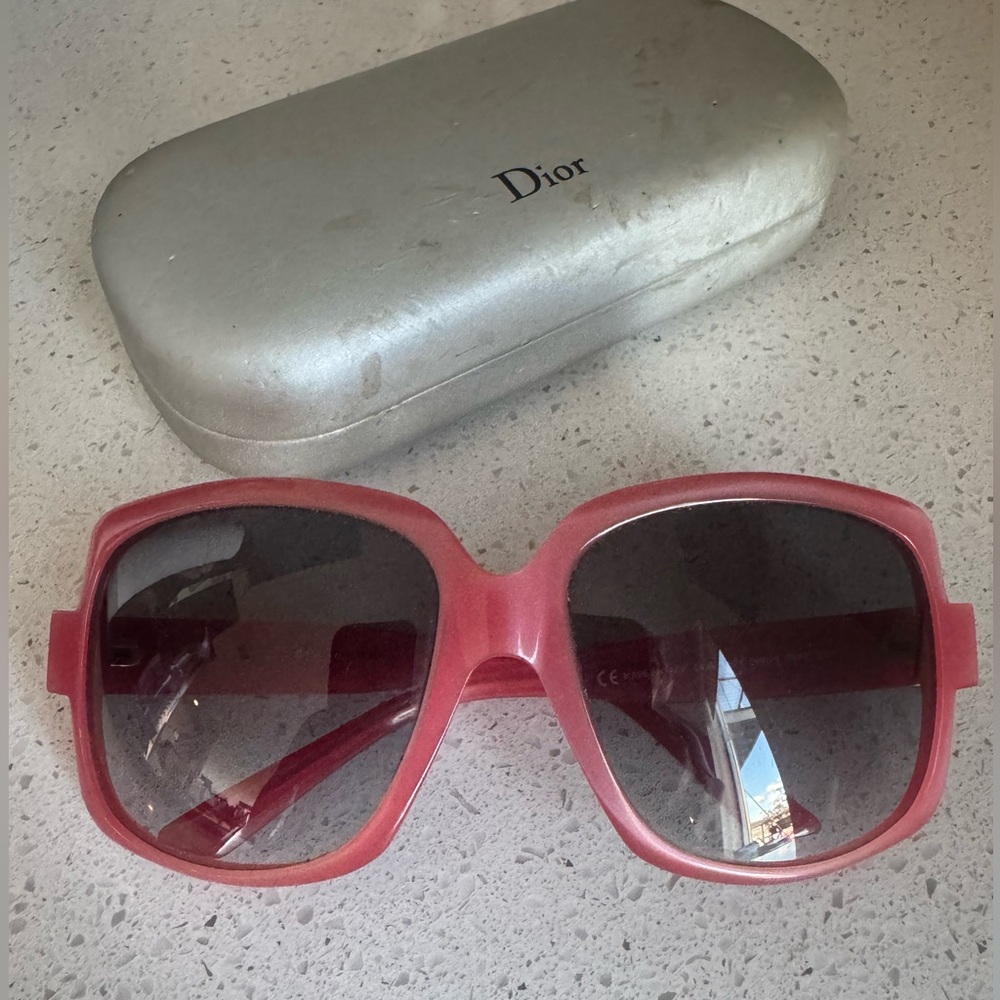 Dior Coral Red Sunglasses with Case